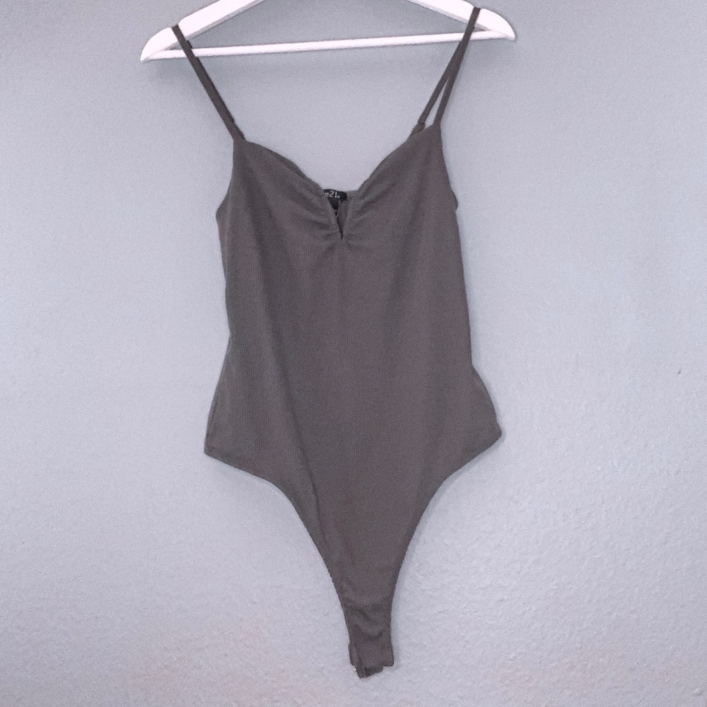 Rue21 camouflage green thong bodysuit!
